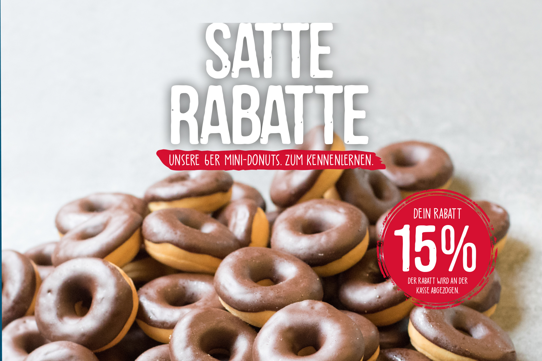 15% Rabatt: Unsere 6er Mini-Donuts. Zum Kennenlernen